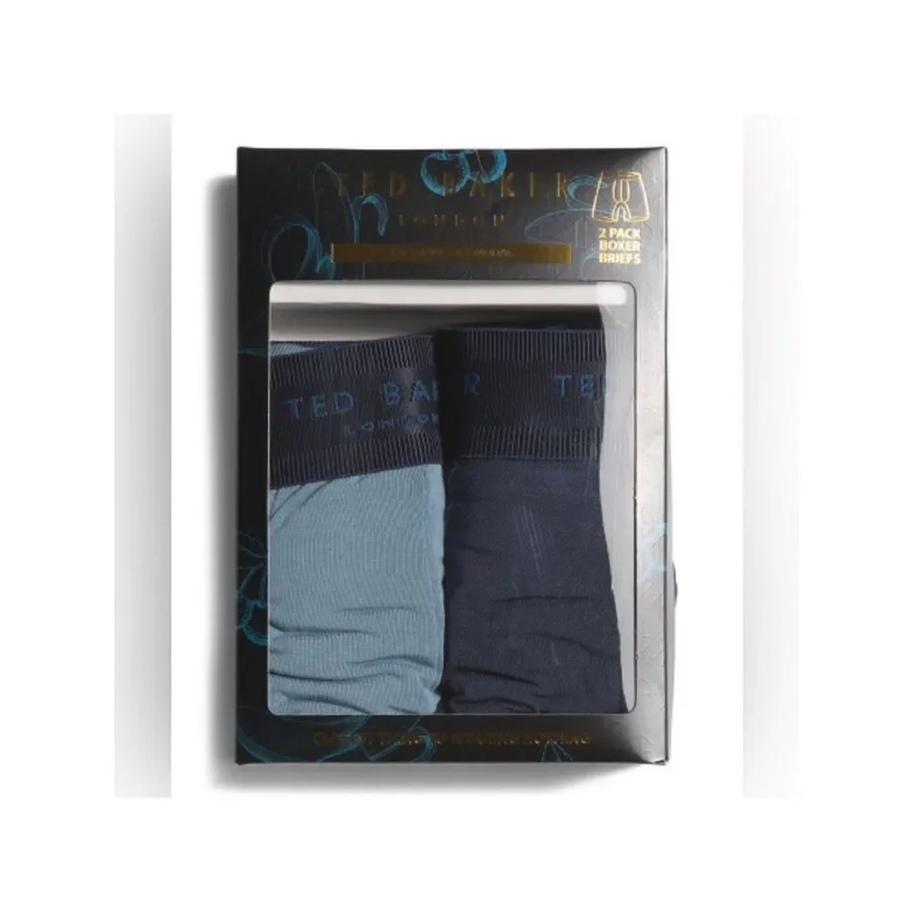 Ted Baker S Two Pack Premium Soft Modal Prov Navy Boxer Briefs